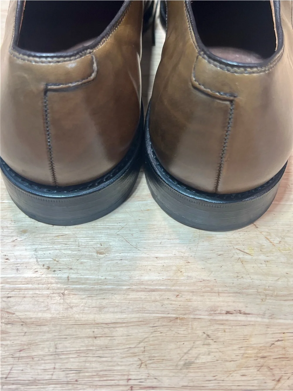 Allen Edmonds Kenilworth Men’s Tan Leather Derbies Sz 10.5E Made In USA 🇺🇸